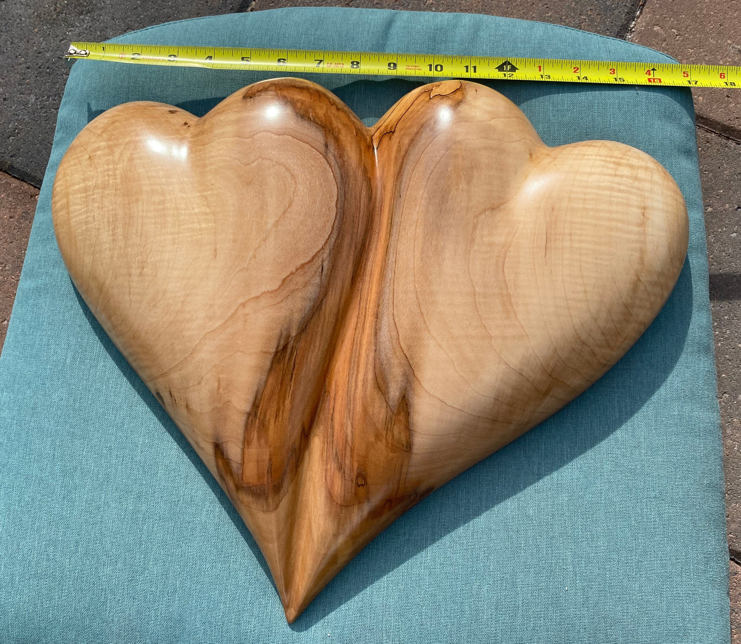 Large Wedding Two Become One Double 3D Heart Sculpture Anniversaries gift 20th anniversary wooden Art birthday gift Mother’s Day gift Wooden heart