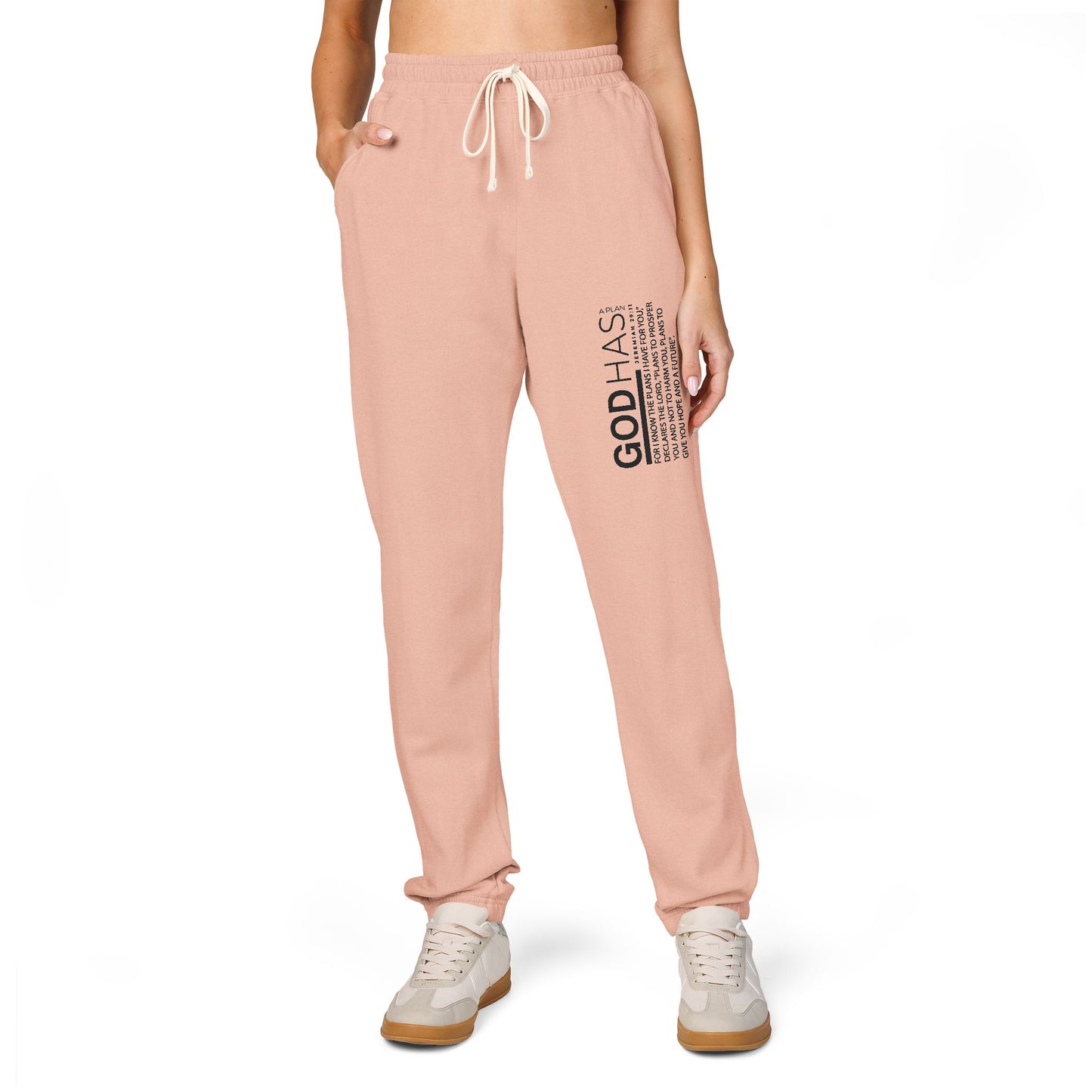 Fleece Sweatpants — 'Good Vibes' Side Script Joggers