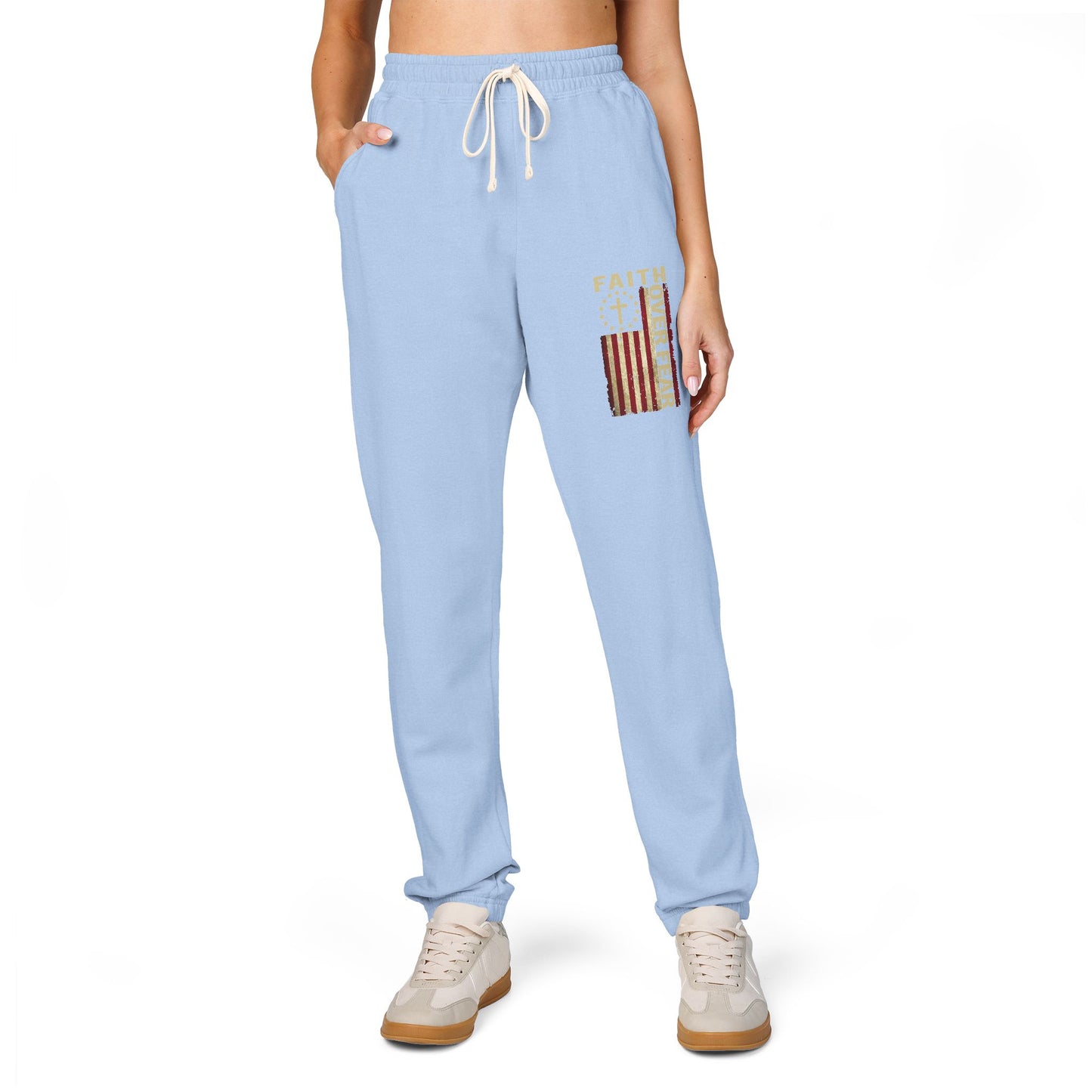 Vintage American Flag Sweatpants — Distressed Patriotic Joggers