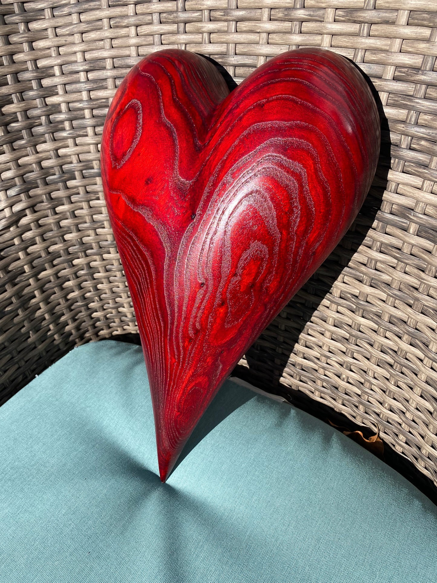Red 3D Heart Sculpture Anniversaries gift 20th anniversary wooden Art birthday gift Mother’s Day gift Wooden heart Father’s Day home decor wood sculptures