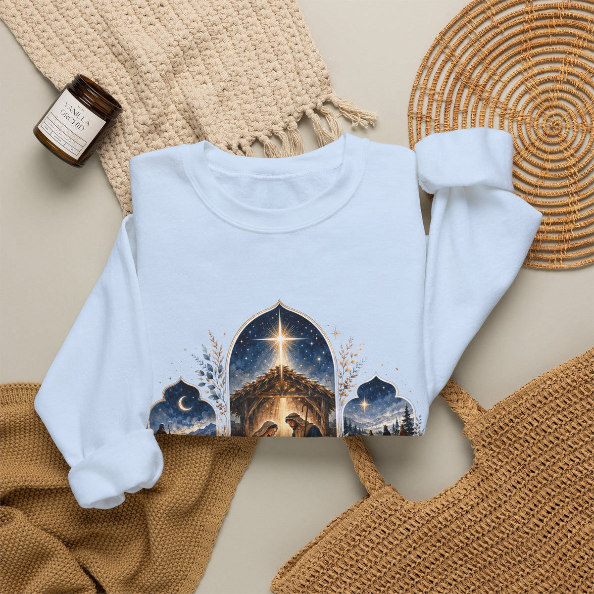 Stillness Holds Inspirational Lion Christian Crewneck Sweatshirt