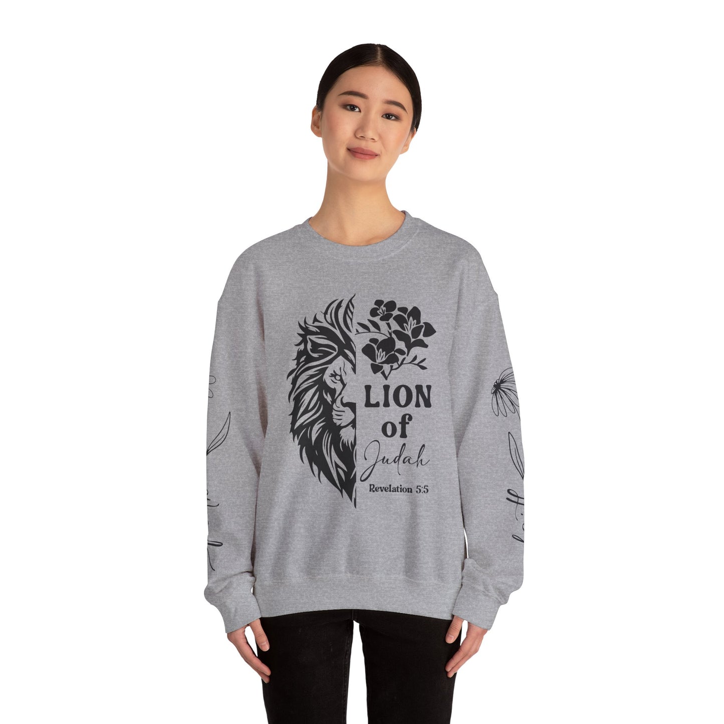 Lion of Judah Sweatshirt – Jesus Reigns Christian Crewneck