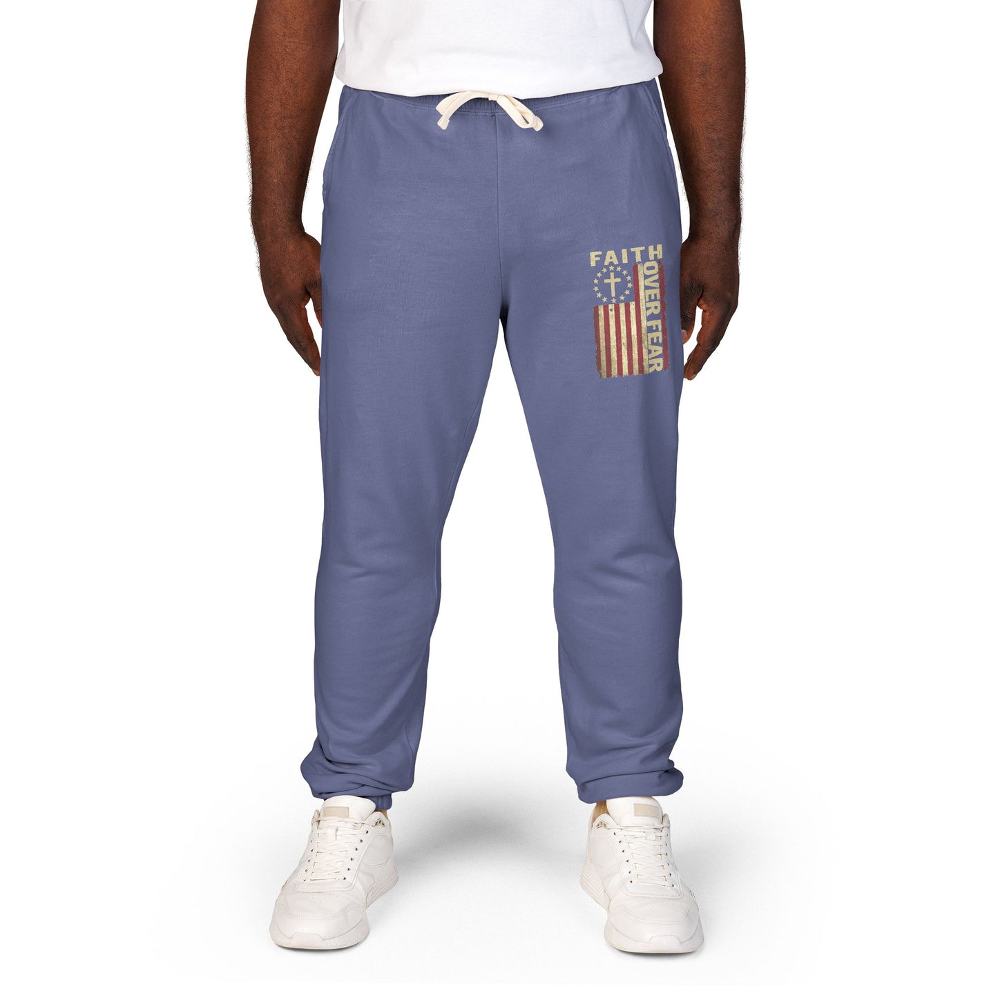 Vintage American Flag Sweatpants — Distressed Patriotic Joggers