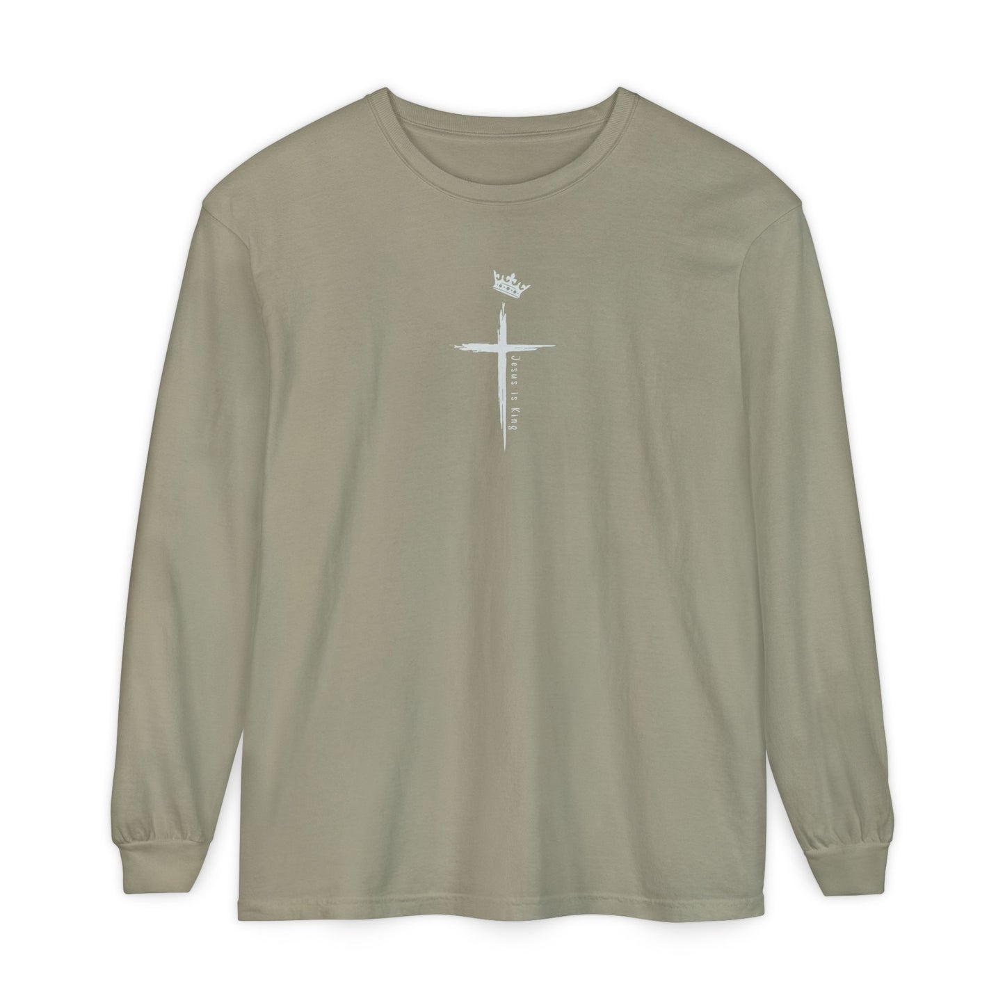 Christian Long Sleeve Tee — "So I Throw Up My Hands and Praise You Again & Again" front & back Print