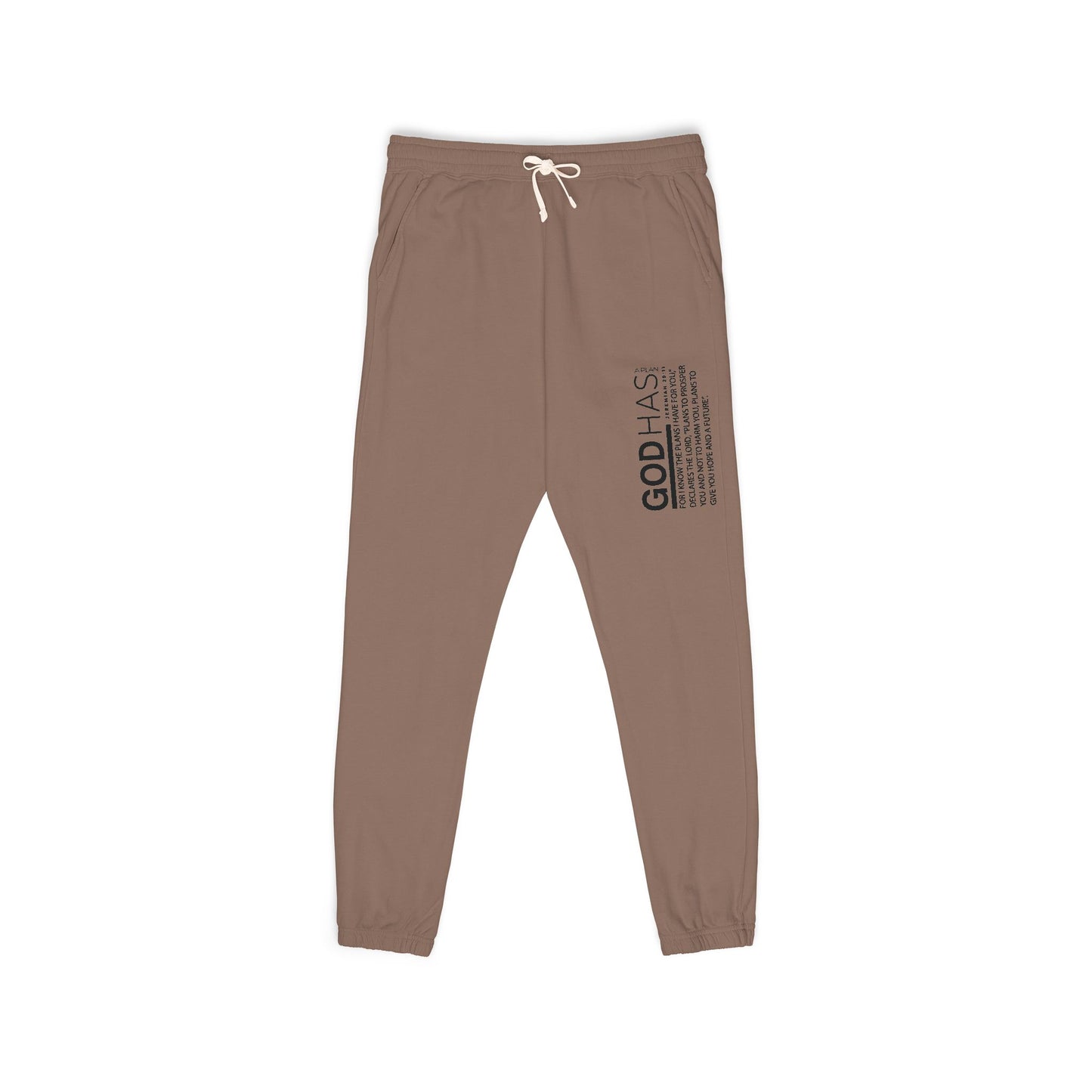Fleece Sweatpants — 'Good Vibes' Side Script Joggers