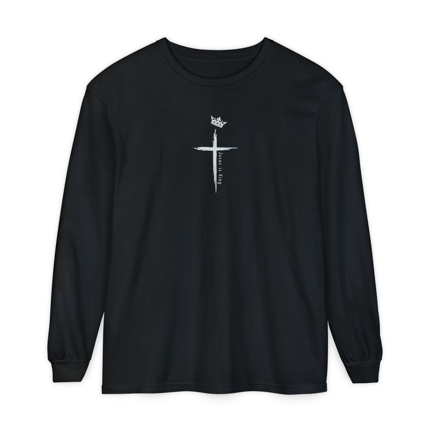 Christian Long Sleeve Tee — "So I Throw Up My Hands and Praise You Again & Again" front & back Print