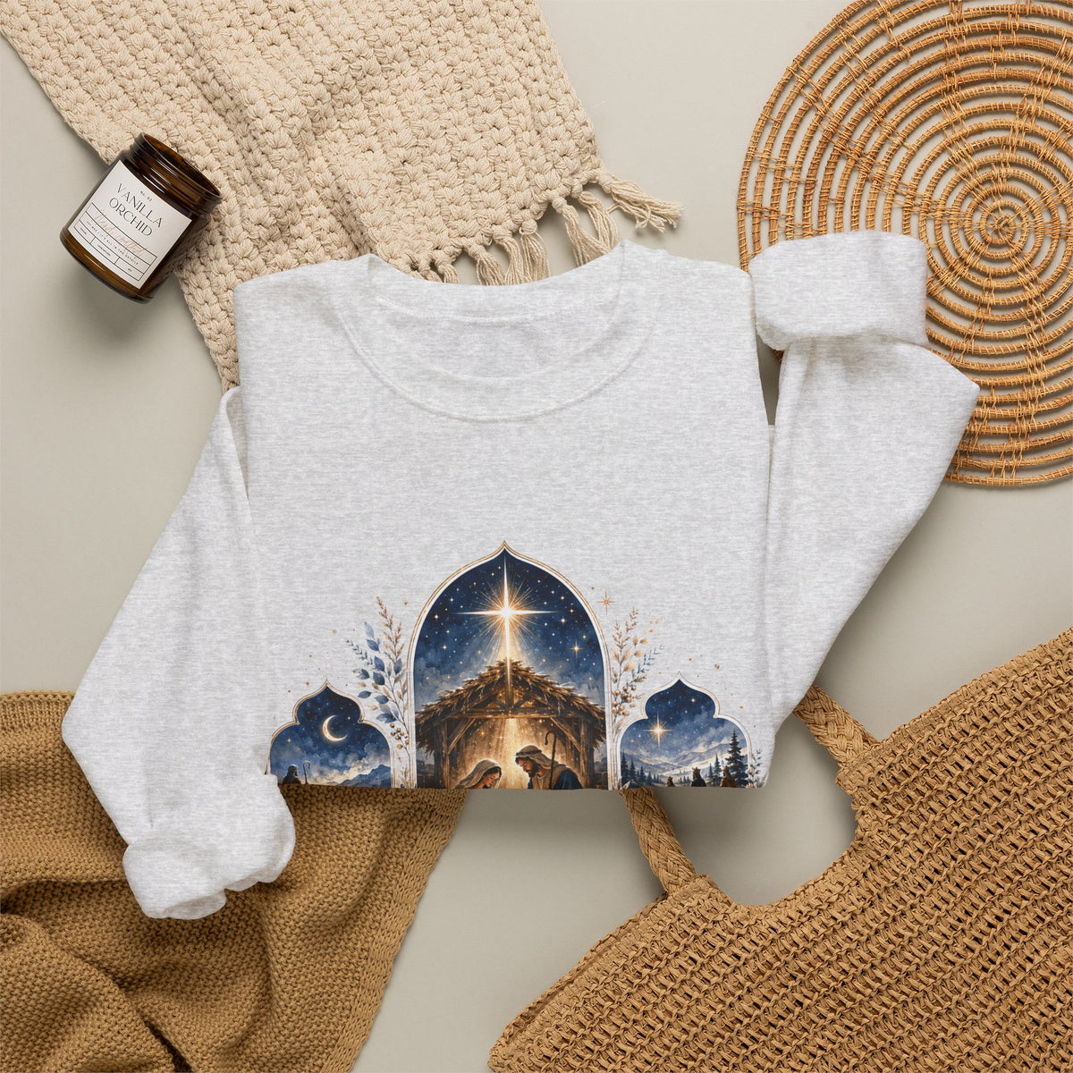 Stillness Holds Inspirational Lion Christian Crewneck Sweatshirt