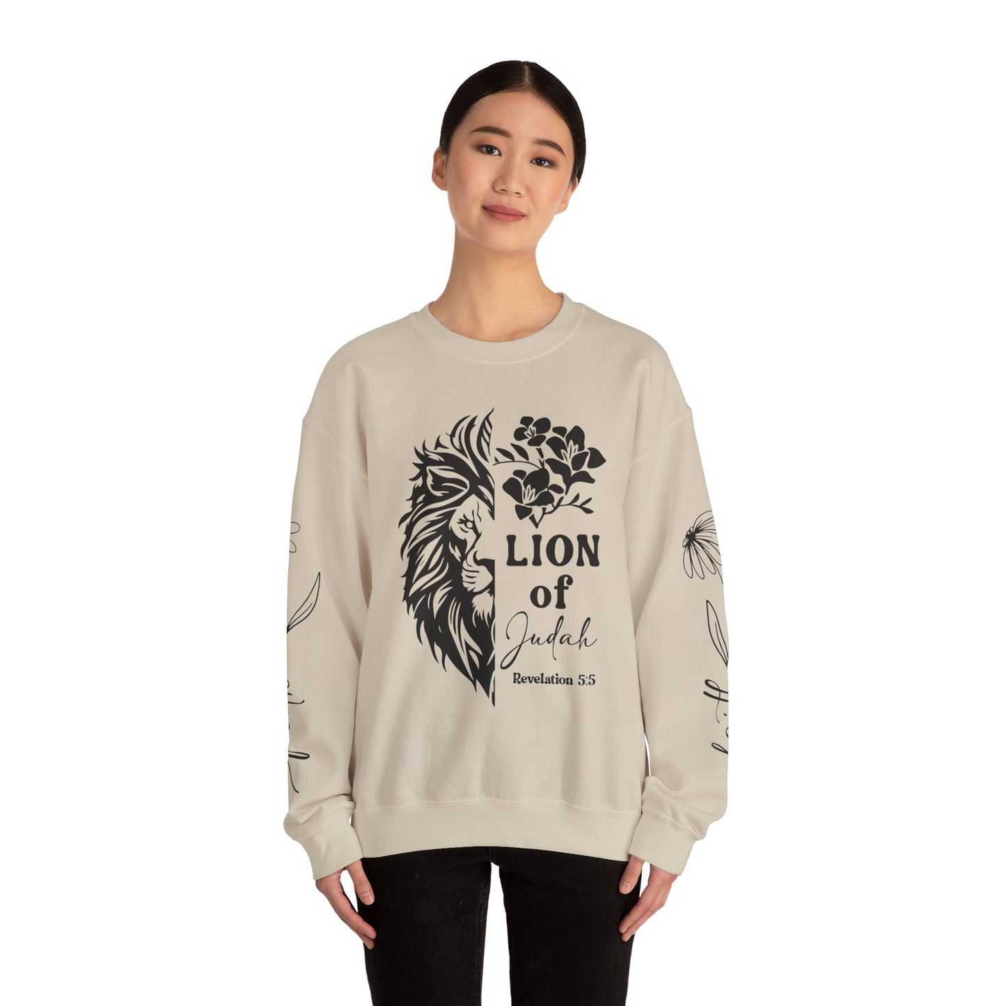 Lion of Judah Sweatshirt – Jesus Reigns Christian Crewneck