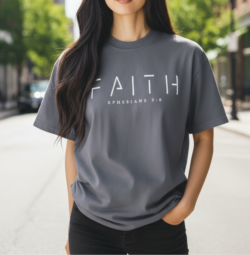FAITH Ephesians 2:8 Comfort Colors T-Shirt