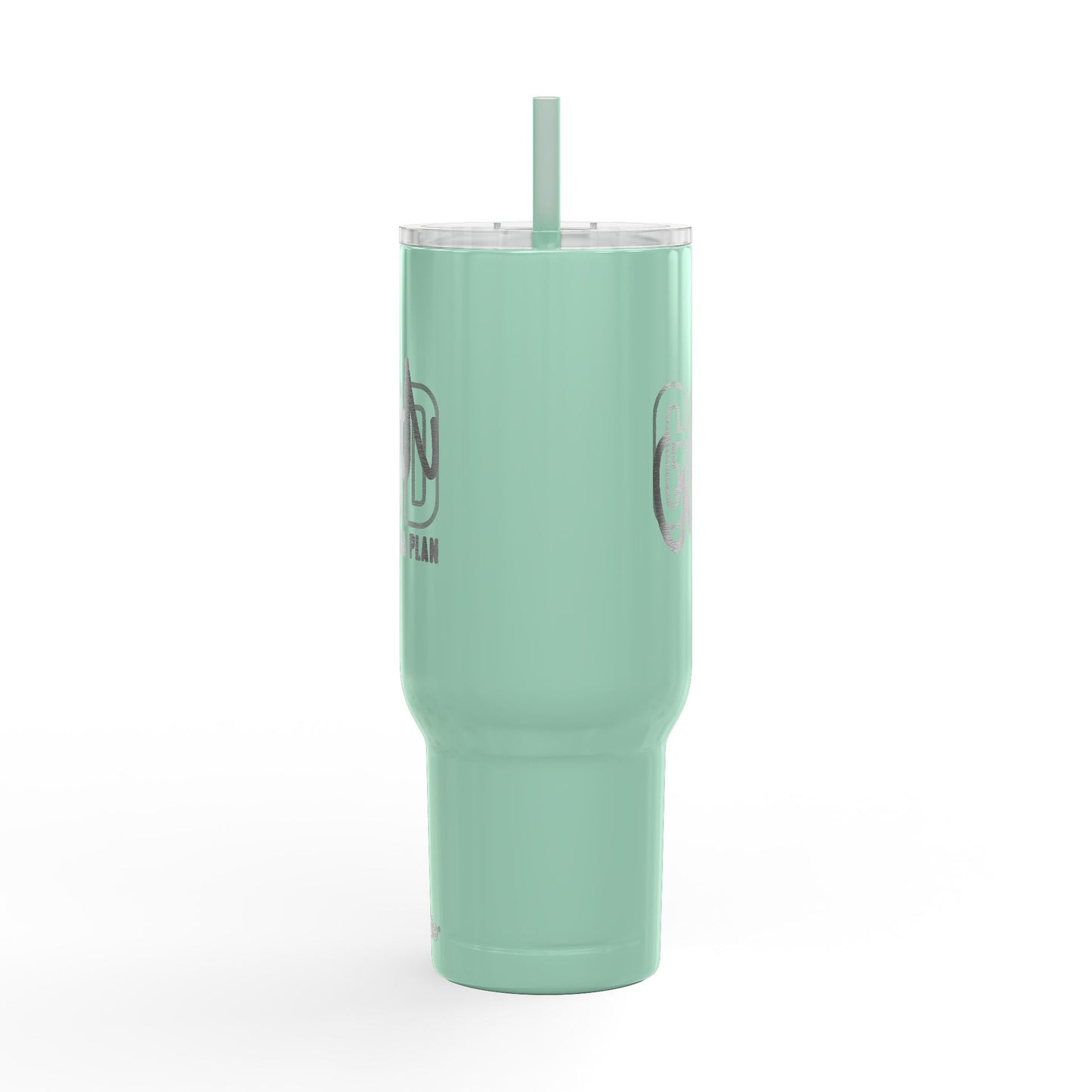 God Has a Plan Engraved 40oz Insulated Tumblers Travel Mug with Lid & Straw