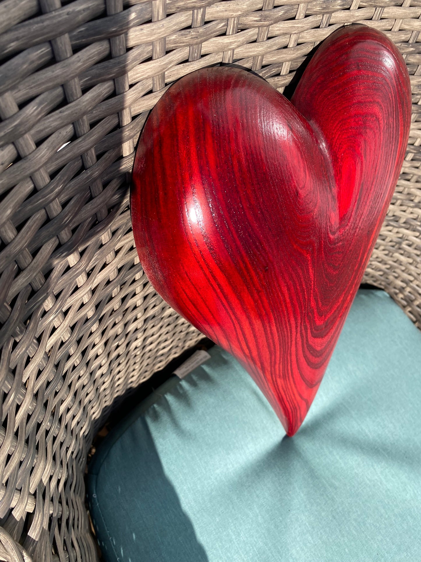 Red 3D Heart Sculpture Anniversaries gift 20th anniversary wooden Art birthday gift Mother’s Day gift Wooden heart Father’s Day home decor wood sculptures
