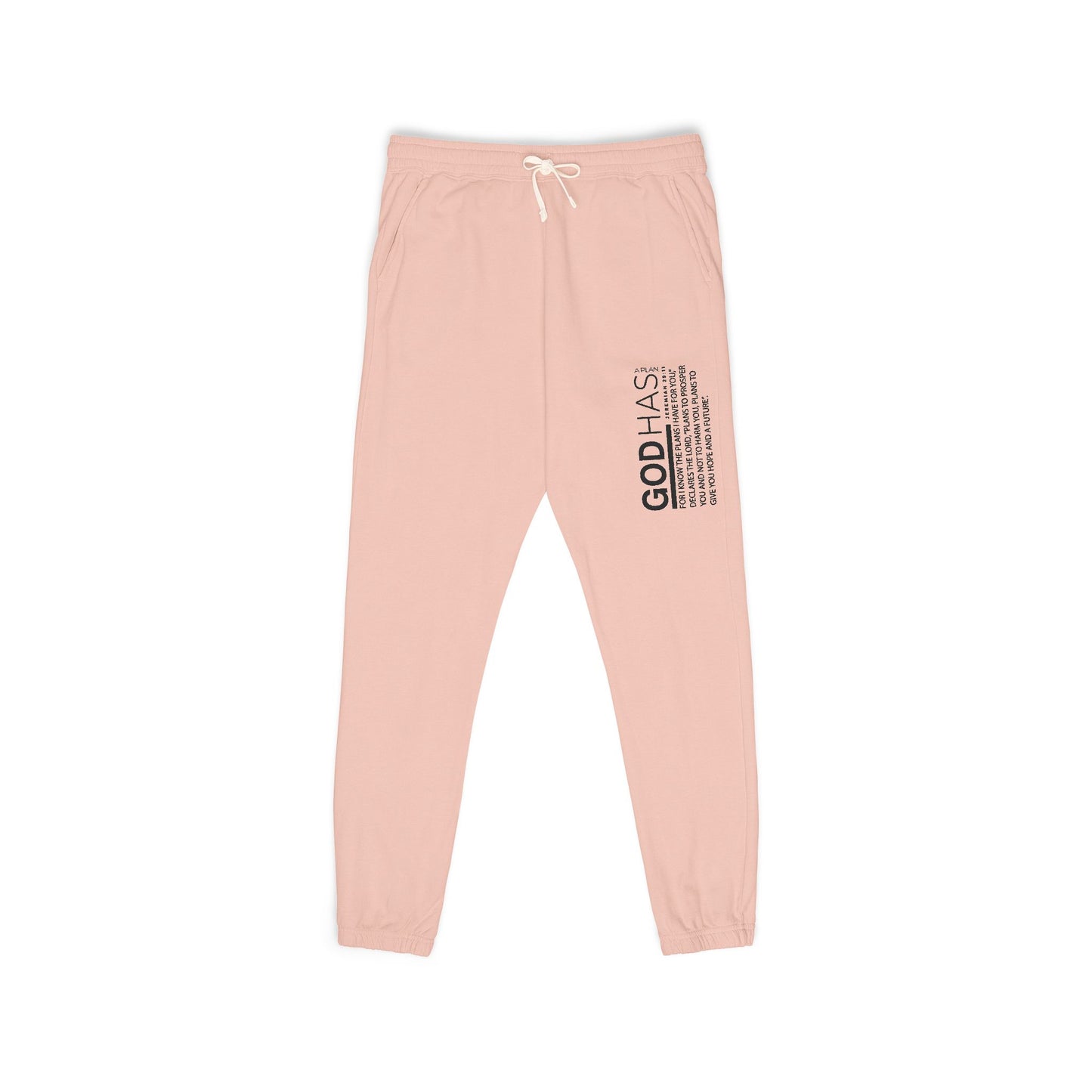 Fleece Sweatpants — 'Good Vibes' Side Script Joggers