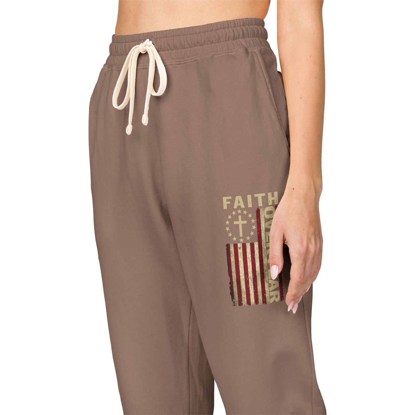 Vintage American Flag Sweatpants — Distressed Patriotic Joggers