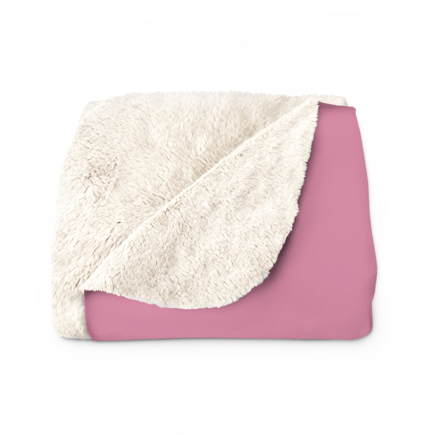Breast Cancer Hope Sherpa Blanket — "Heal Cancer" Luke 1:37 Pink Ribbon