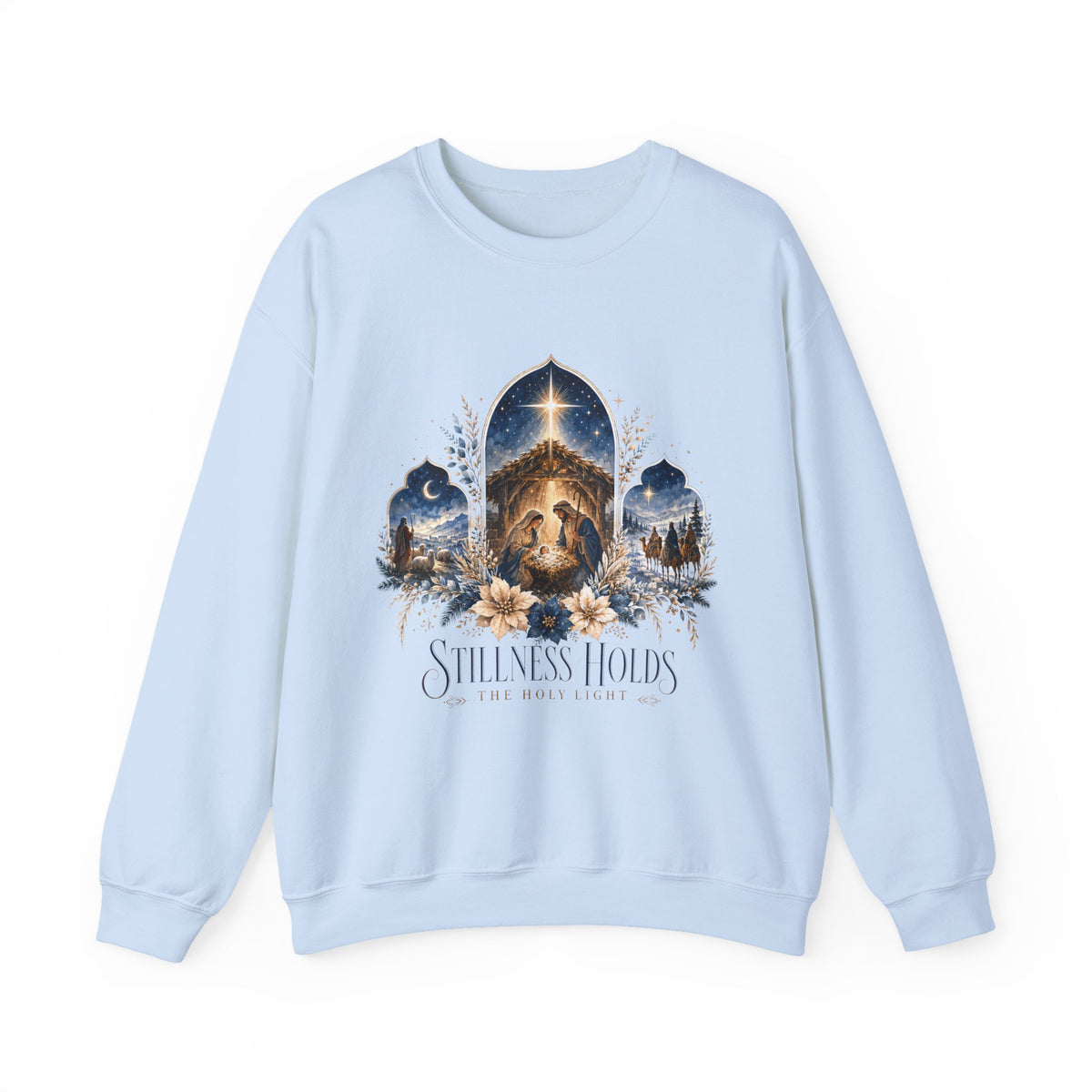 Stillness Holds Inspirational Lion Christian Crewneck Sweatshirt