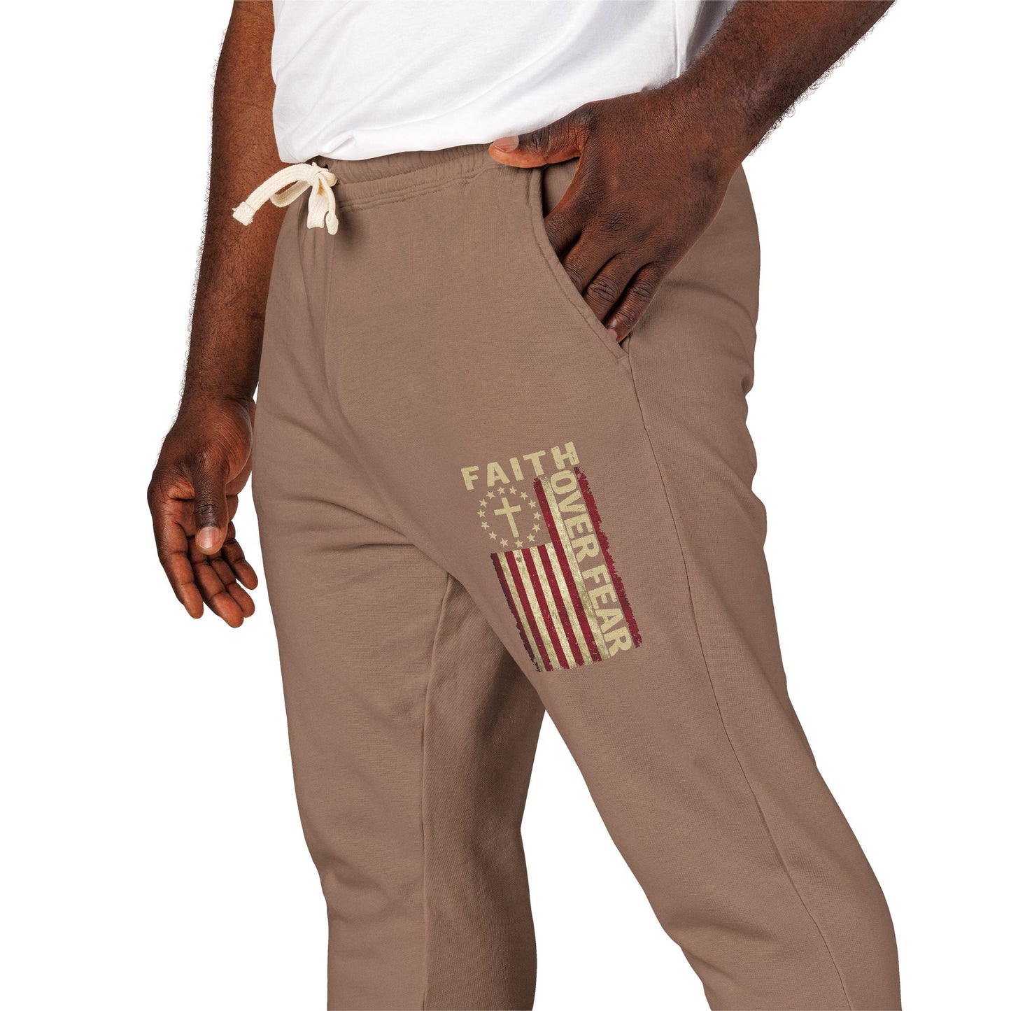 Vintage American Flag Sweatpants — Distressed Patriotic Joggers