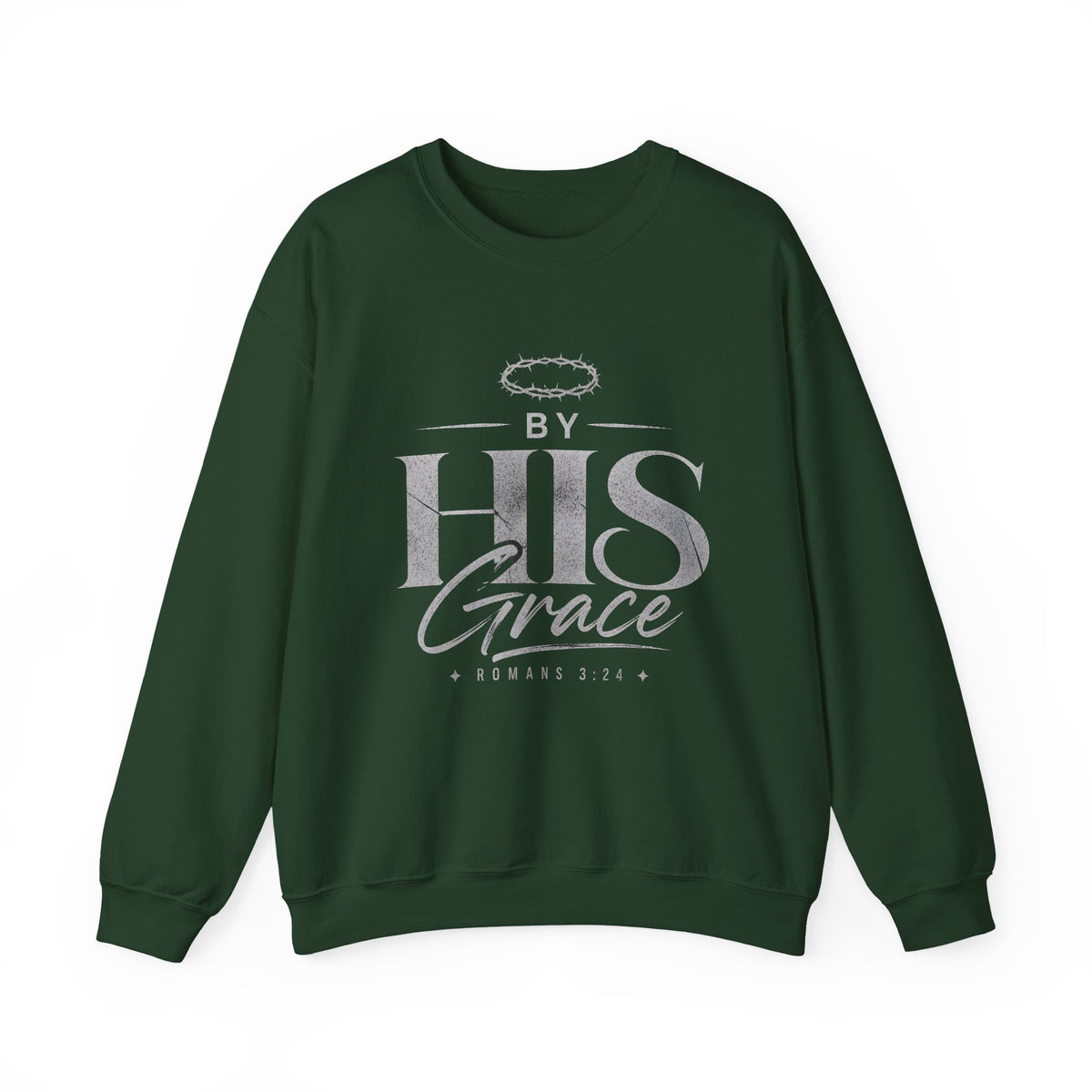 By His Grace Christian Sweatshirt – Faith-Based Inspirational Crewneck