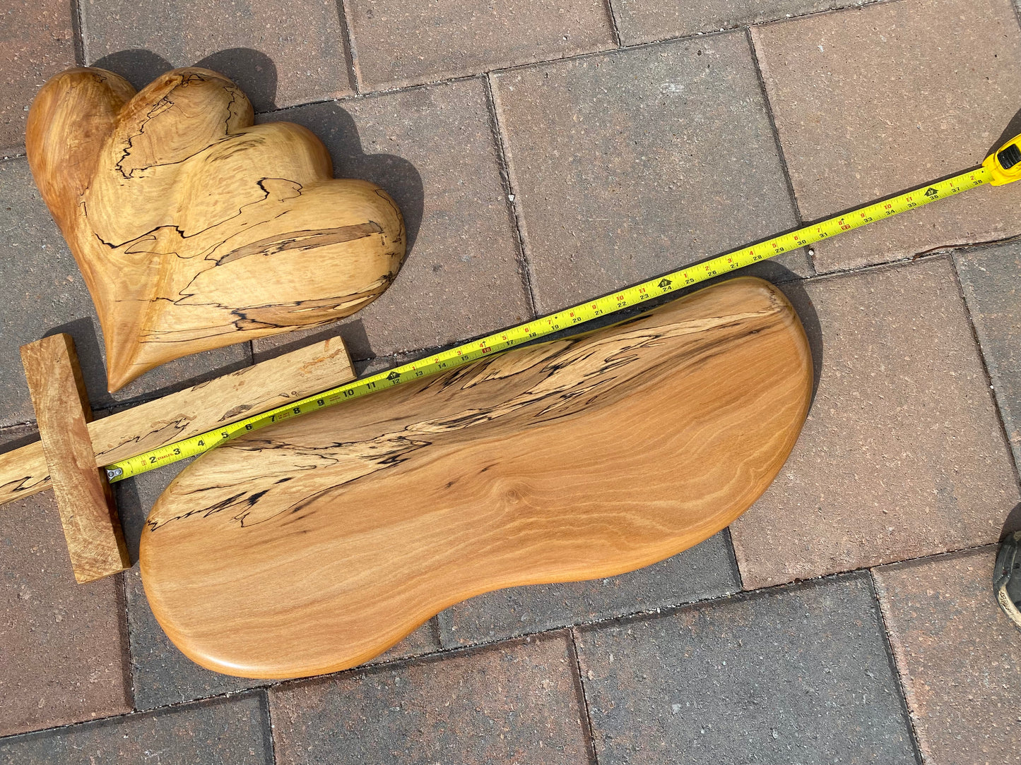 3 piece set SET Large Wedding Two Become One Double 3D Heart Sculpture Anniversaries gift 20th anniversary wooden Art birthday gift Mother’s Day gift Wooden heart