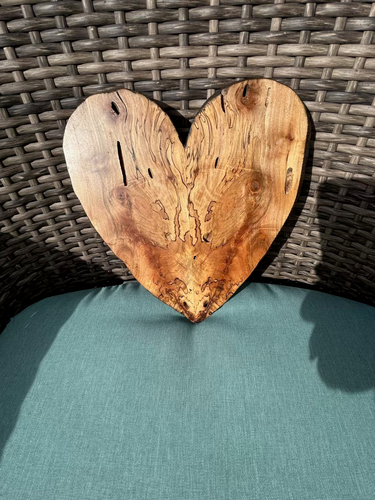 Wooden heart wooden art abstract art wall hanging heart wooden heart with hanging strip