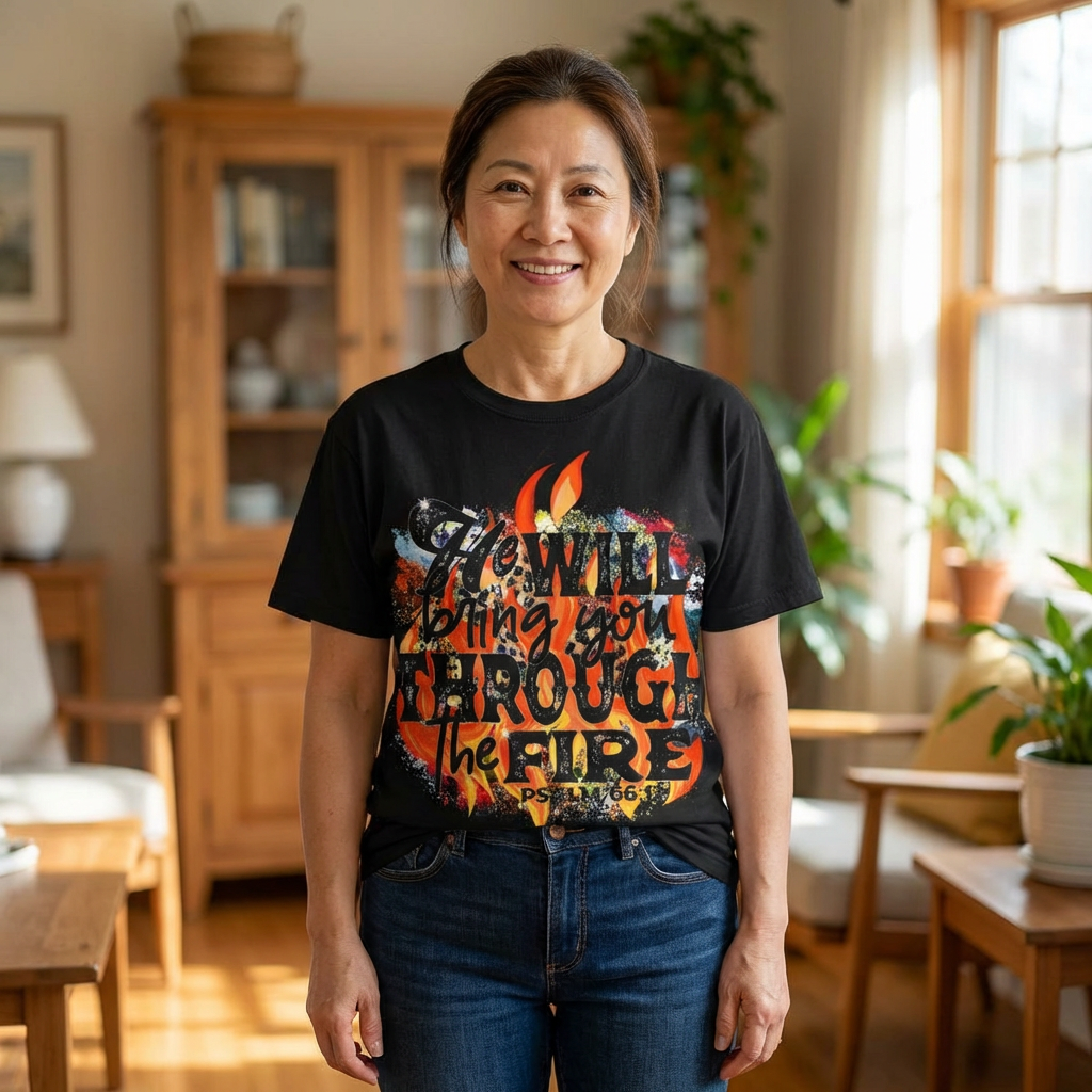 He Will Bring You Through the Fire Inspirational Tee