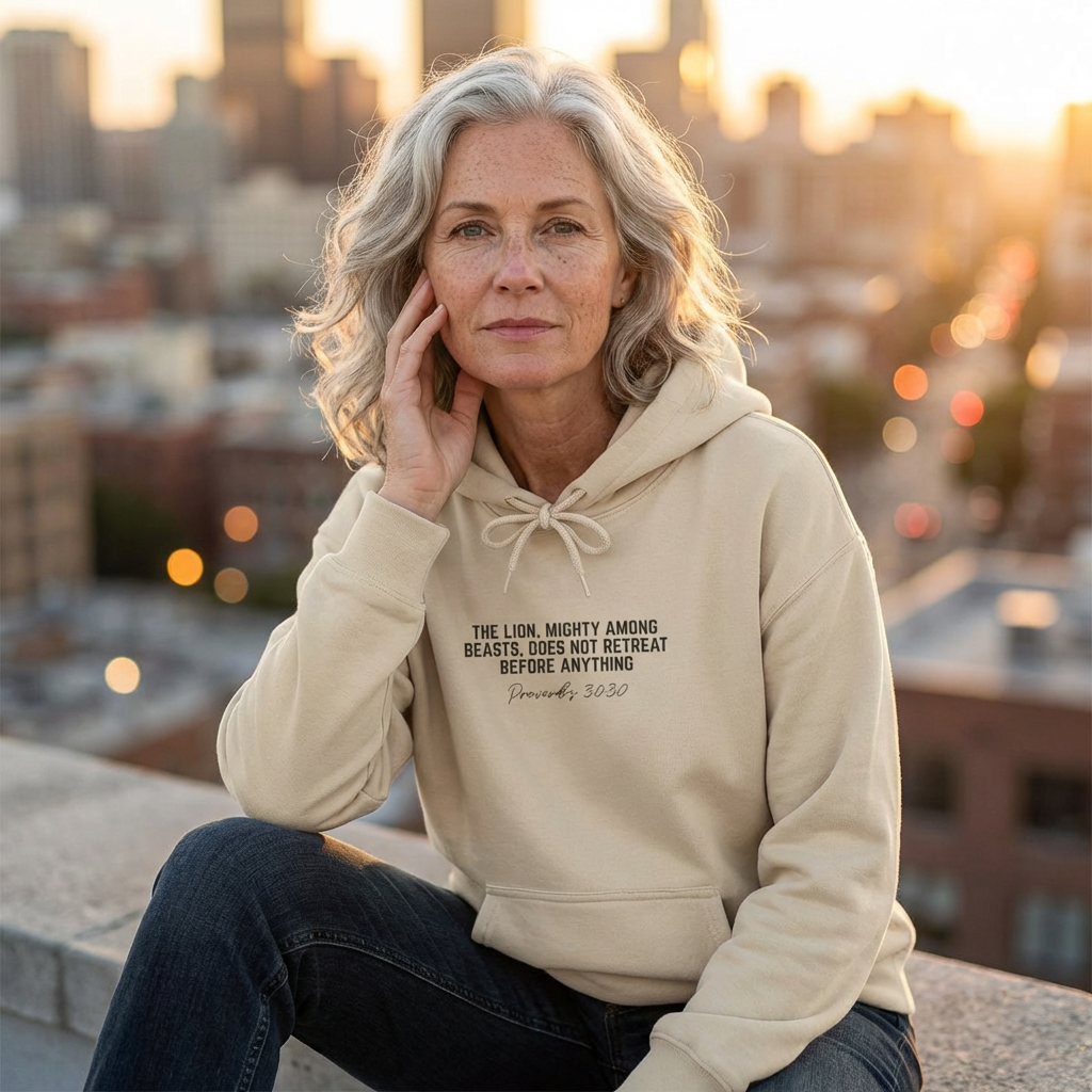Lion of Judah Hoodie — 'The Lion, mighty among beasts' Christian Faith Pullover