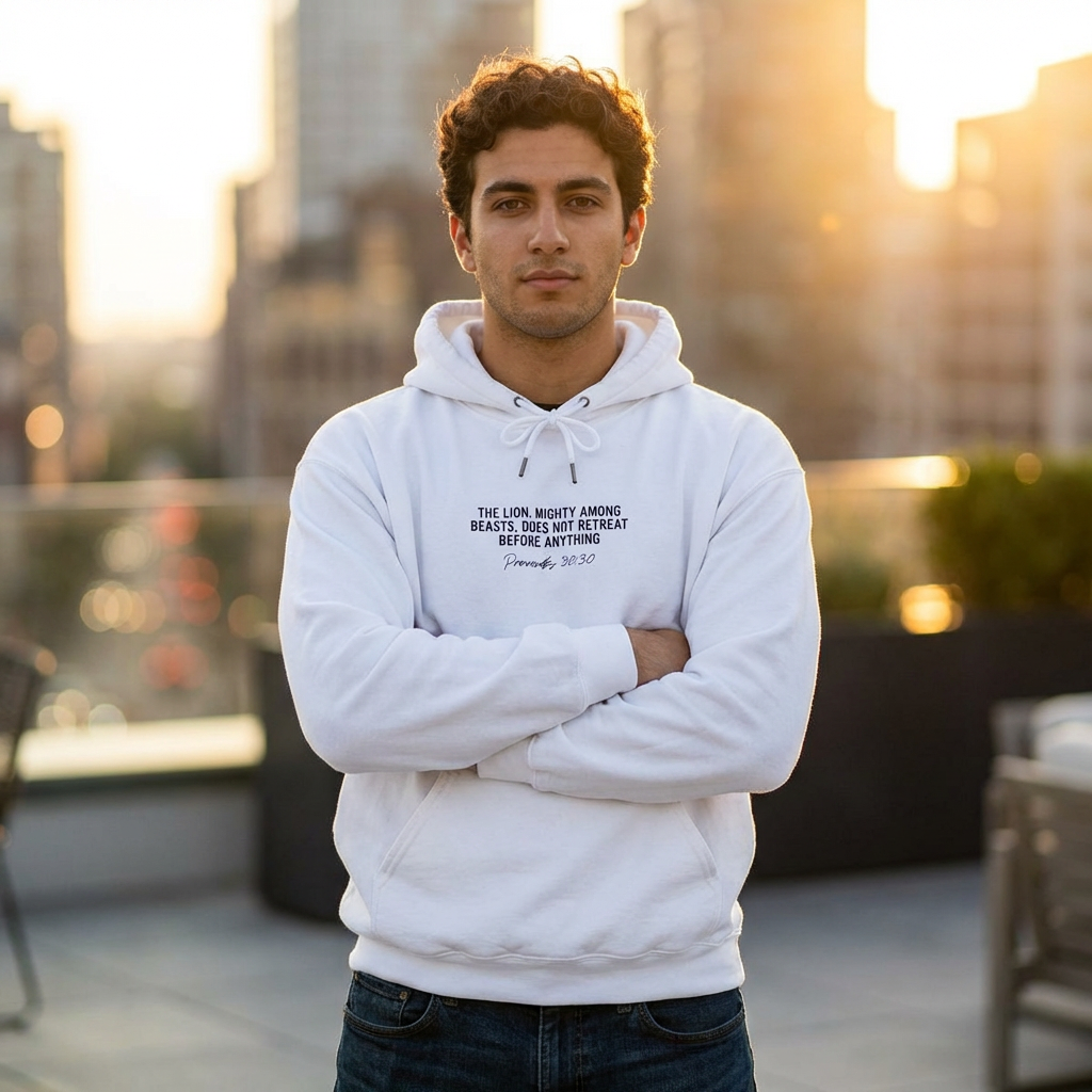 Lion of Judah Hoodie — 'The Lion, mighty among beasts' Christian Faith Pullover
