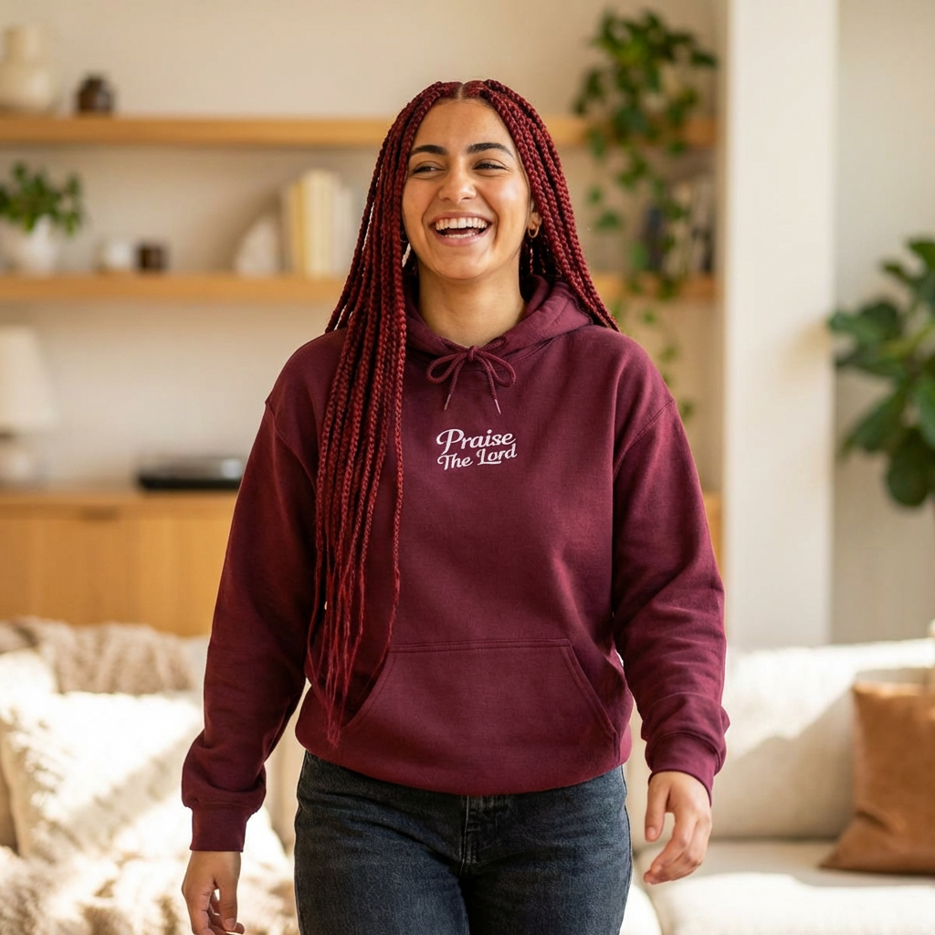 Praise the Lord Hoodie — Unisex Front & Back Christian Sweatshirt