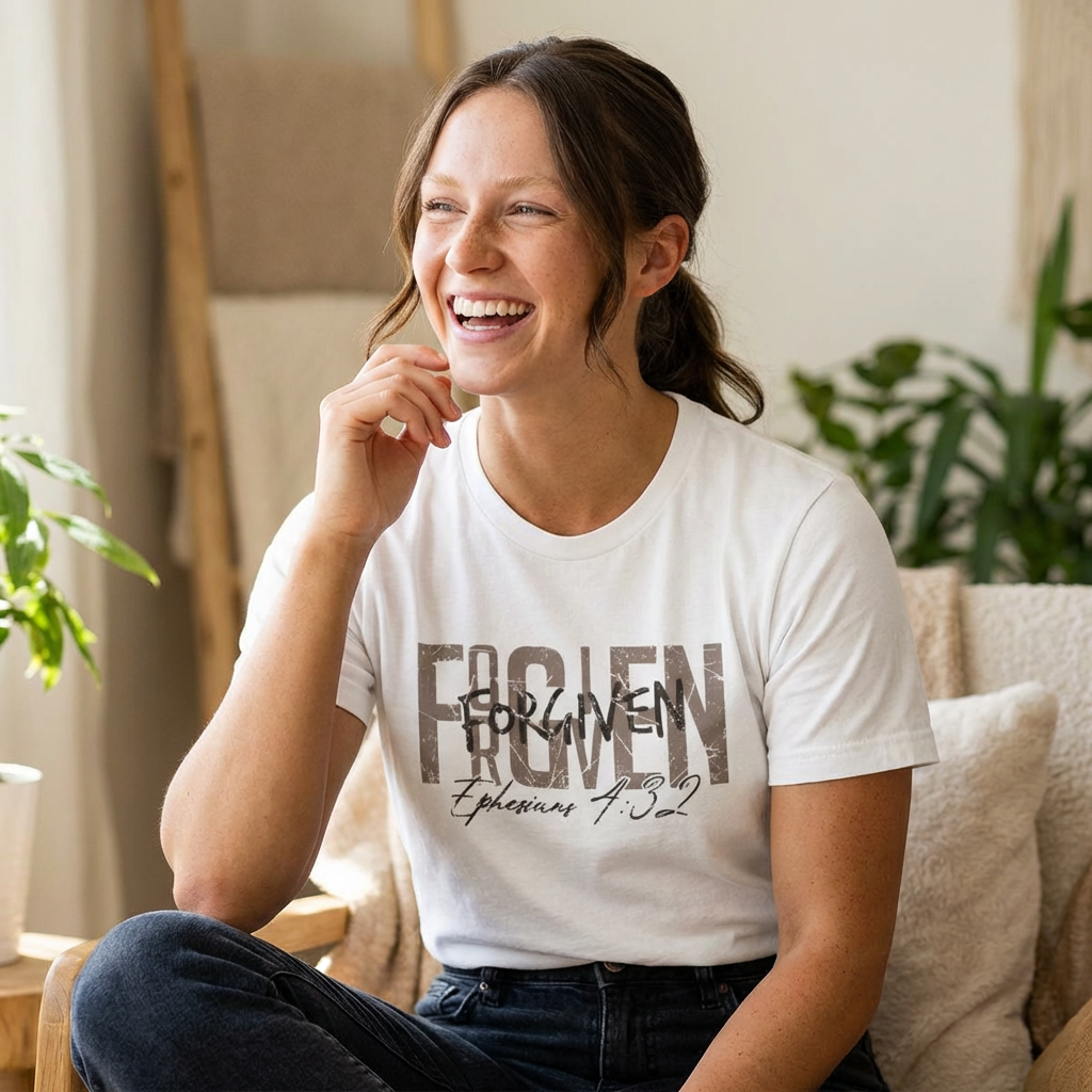 Forgotten to Forgiven Christian T‑Shirt — Ephesians 4:32 Faith Tee