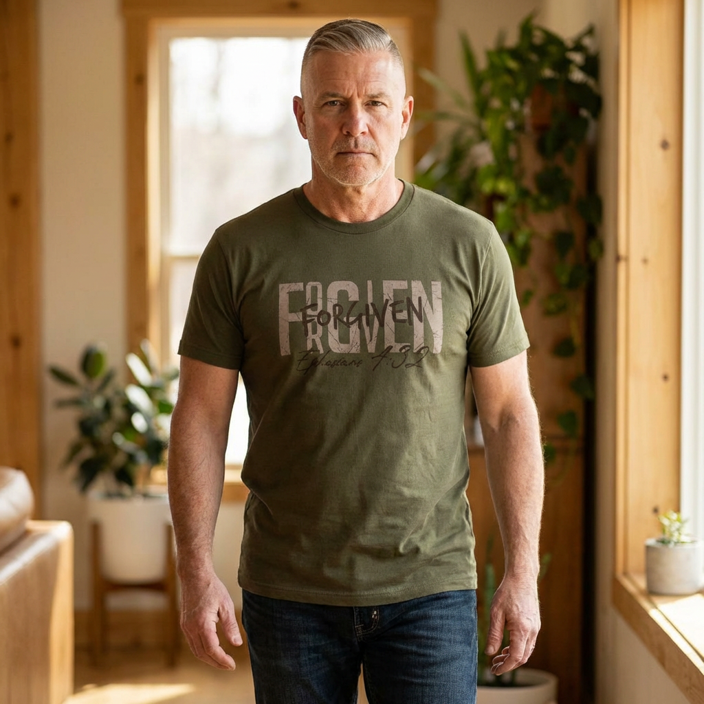 Forgotten to Forgiven Christian T‑Shirt — Ephesians 4:32 Faith Tee