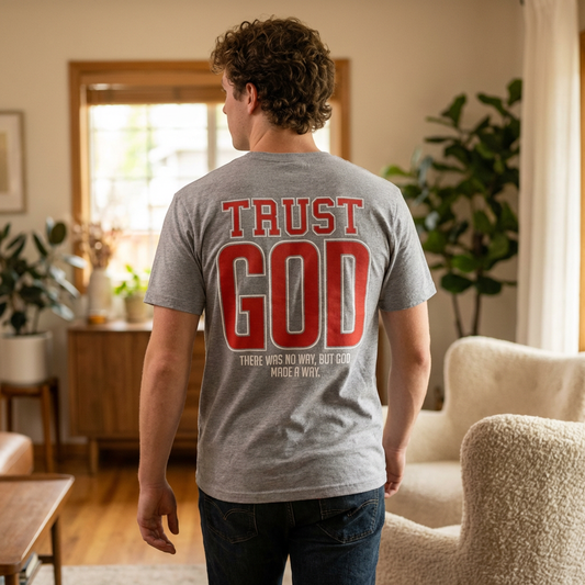 Trust God T-Shirt — Inspirational Christian Tee with Cross