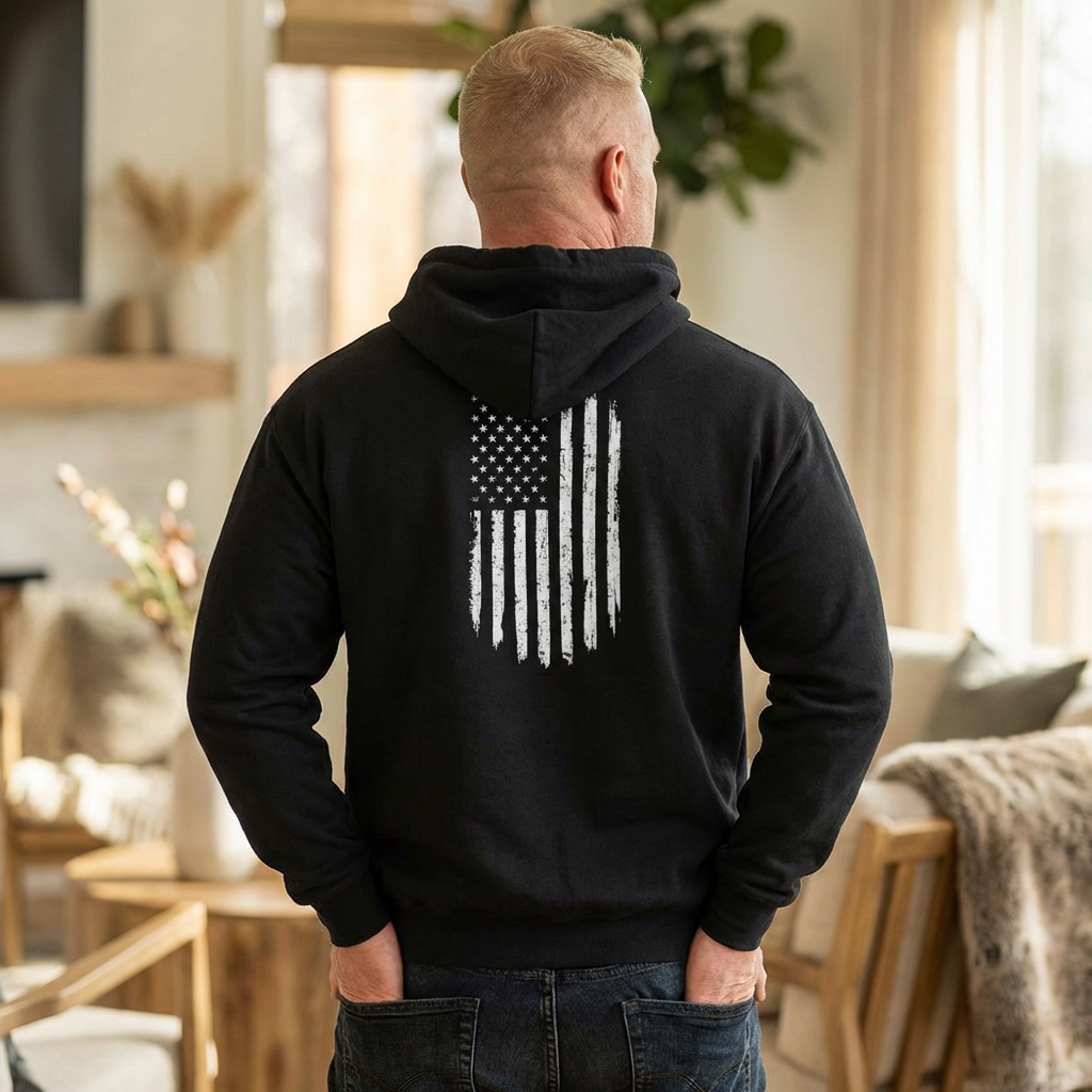 USA Faith Family Freedom Hoodie — Patriotic "U S A"  Pullover