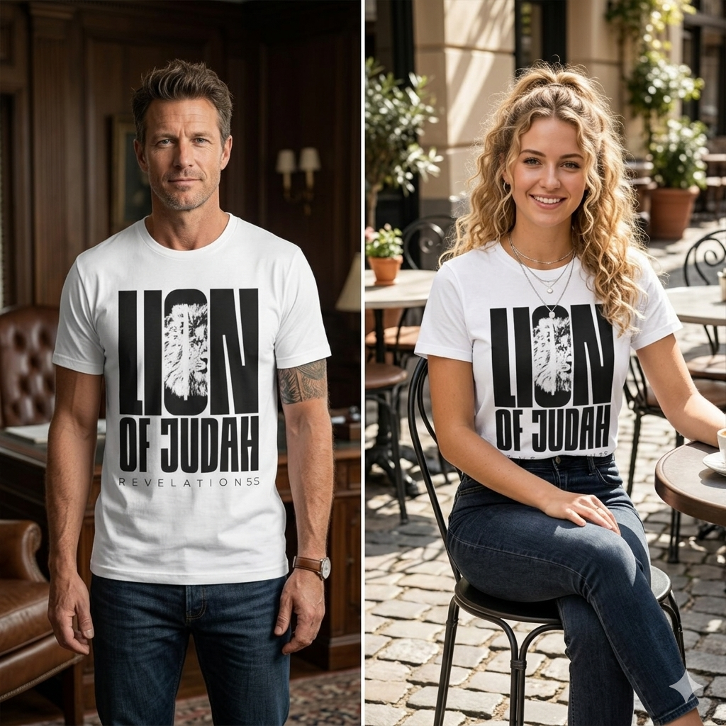 Lion of Judah T-Shirt — Revelation 5:5 Christian Faith Tee