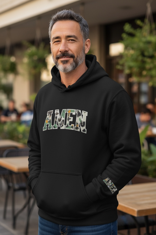 AMEN Camo Hoodie — Floral Camo Graphic Pullover