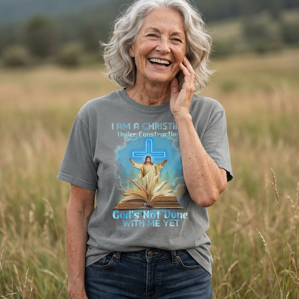 I Am a Christian (God's Not Done With Me Yet) Inspirational Tee