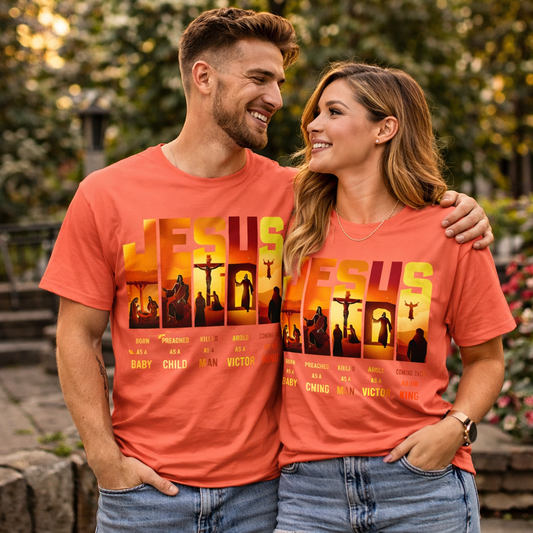 Jesus Silhouette Graphic T-Shirt — Faith Christian Gospel Tee
