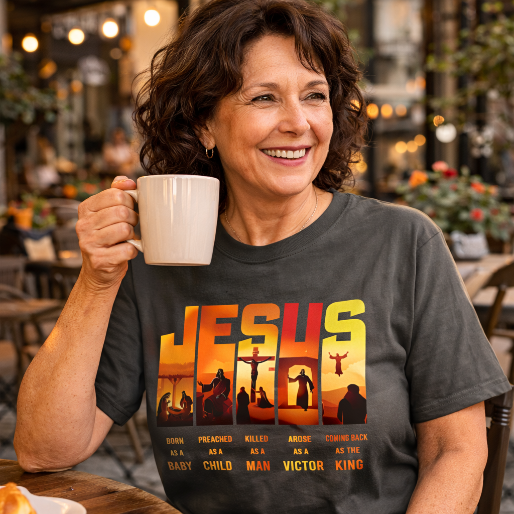 Jesus Silhouette Graphic T-Shirt — Faith Christian Gospel Tee