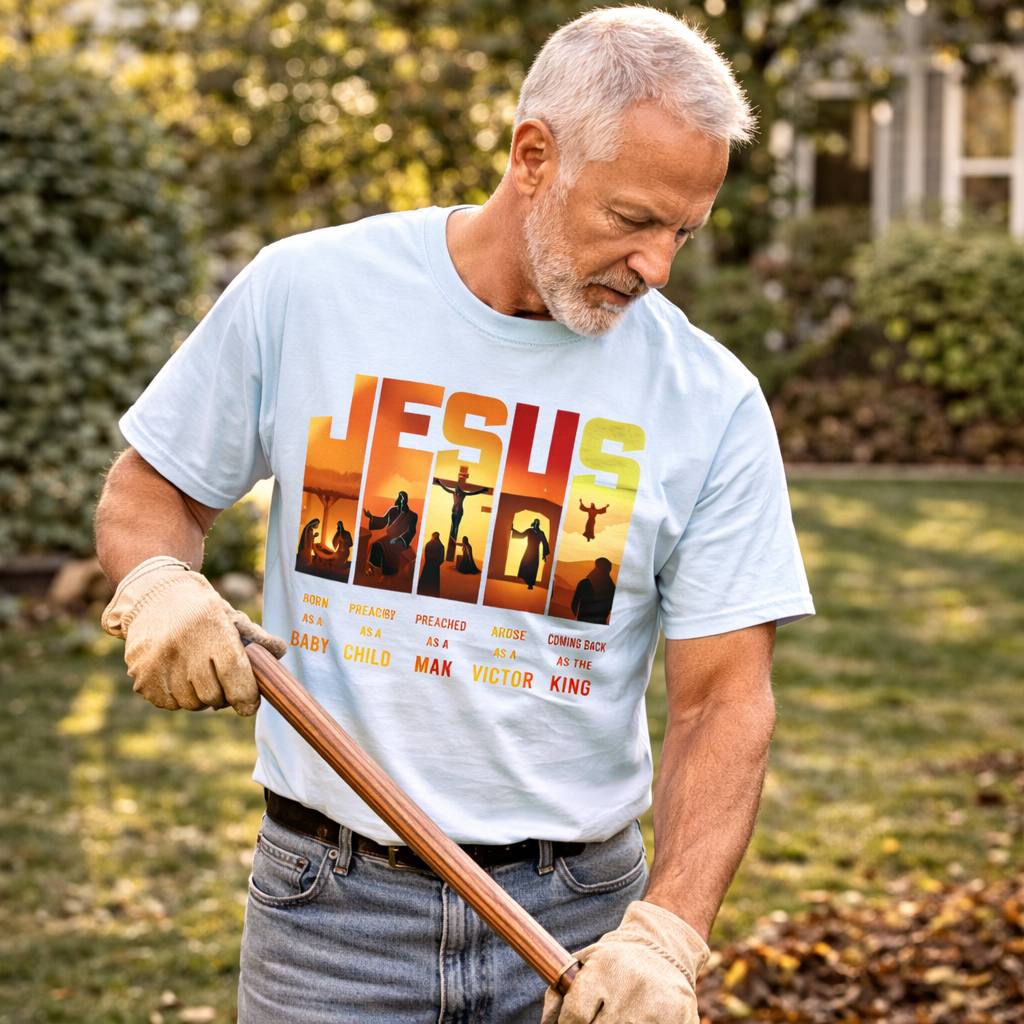 Jesus Silhouette Graphic T-Shirt — Faith Christian Gospel Tee