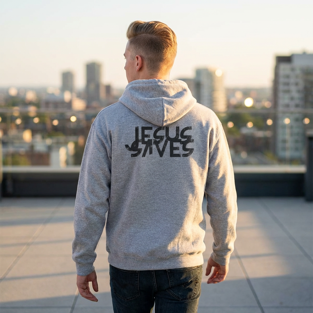 Jesus Saves Hoodie — Modern Christian Faith Pullover