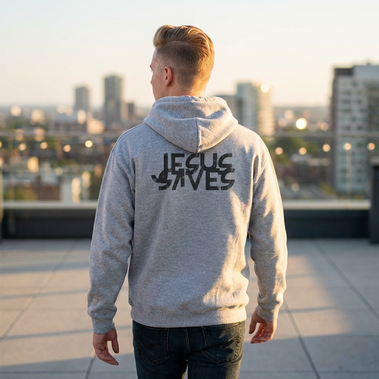 Jesus Saves Hoodie — Modern Christian Faith Pullover
