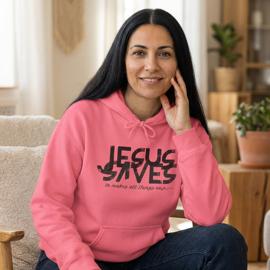 Jesus Saves Hoodie — Modern Christian Faith Pullover