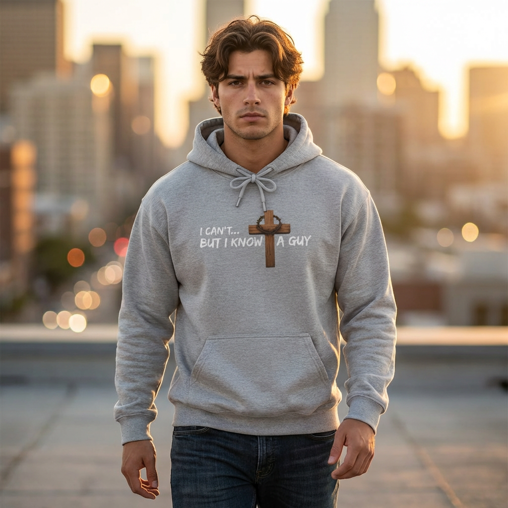 I can't but I know a guy Jesus Cross Hoodie — Faith Christian Pullover