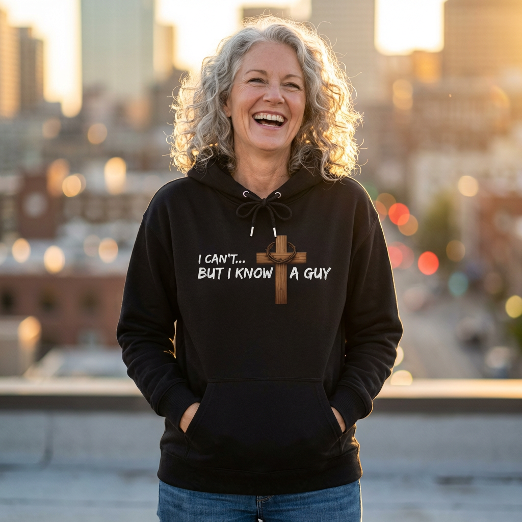 I can't but I know a guy Jesus Cross Hoodie — Faith Christian Pullover