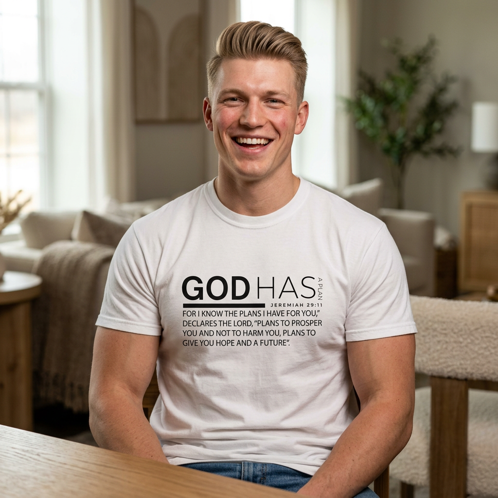 God Has a Plan T-Shirt — Inspirational Unisex Tee (Front & Back Design)