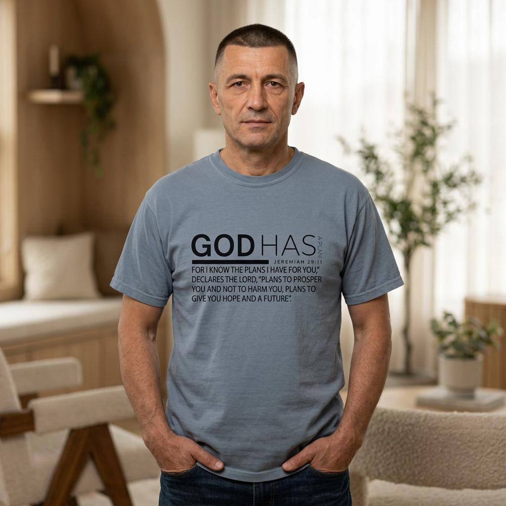 God Has a Plan T-Shirt — Inspirational Unisex Tee (Front & Back Design)