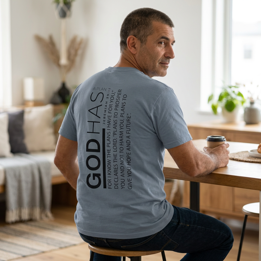 God Has a Plan T-Shirt — Inspirational Unisex Tee (Front & Back Design)