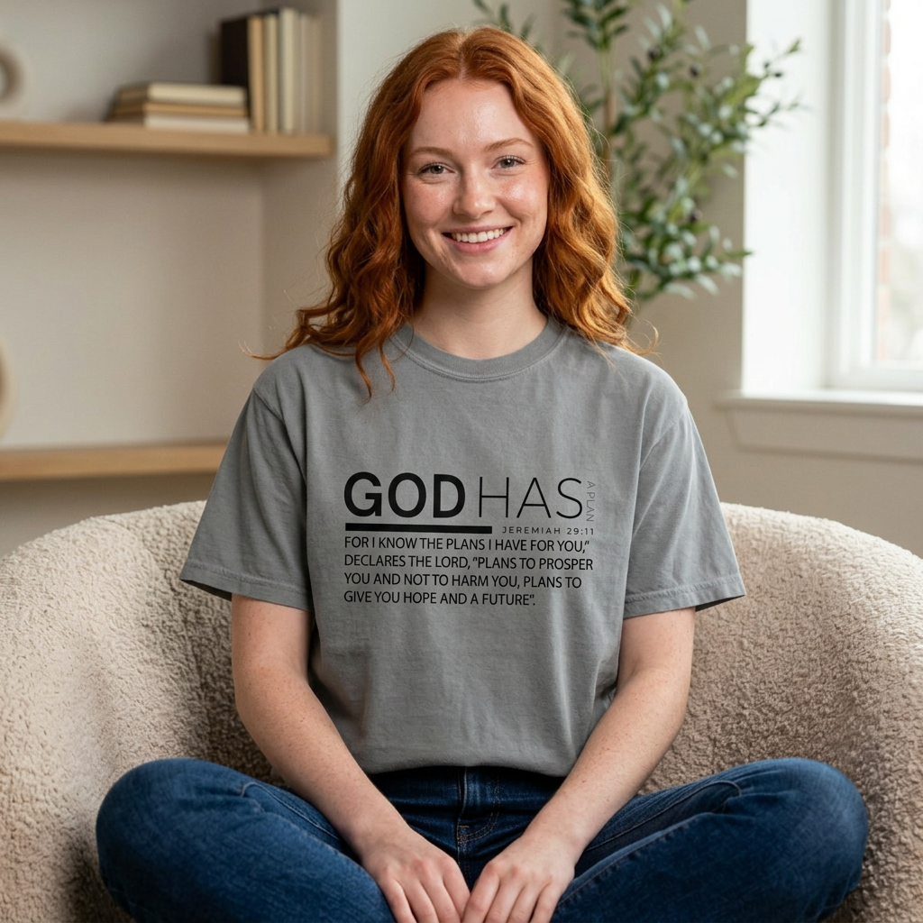 God Has a Plan T-Shirt — Inspirational Unisex Tee (Front & Back Design)
