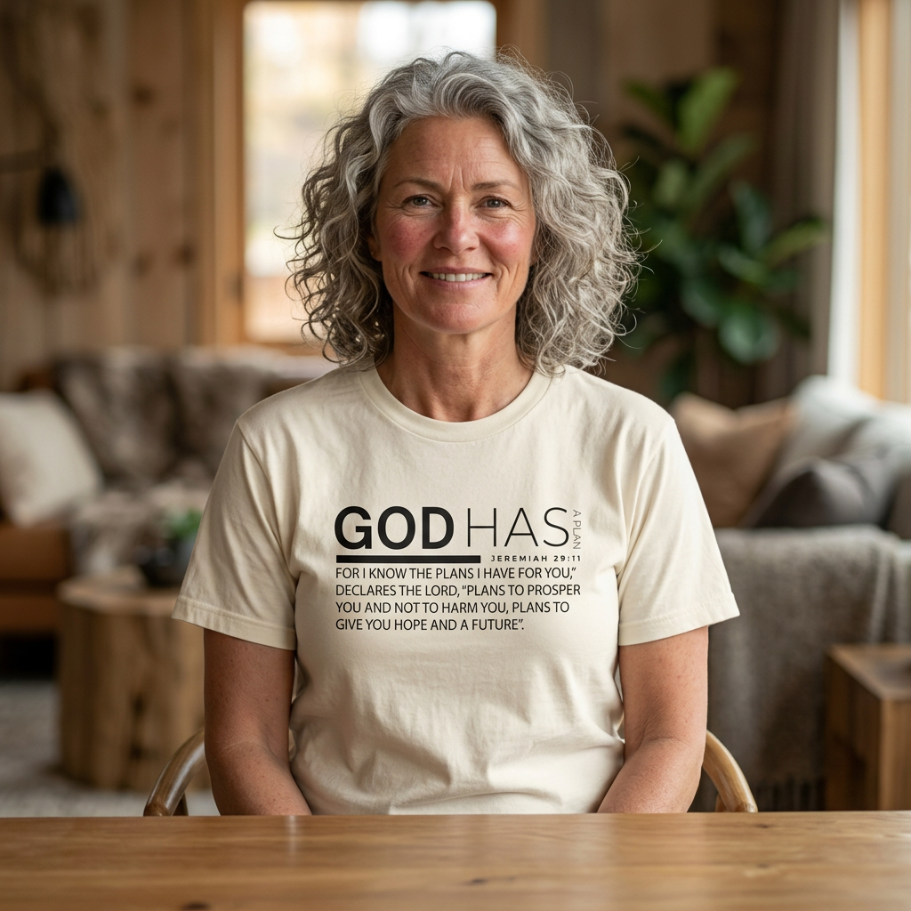 God Has a Plan T-Shirt — Inspirational Unisex Tee (Front & Back Design)