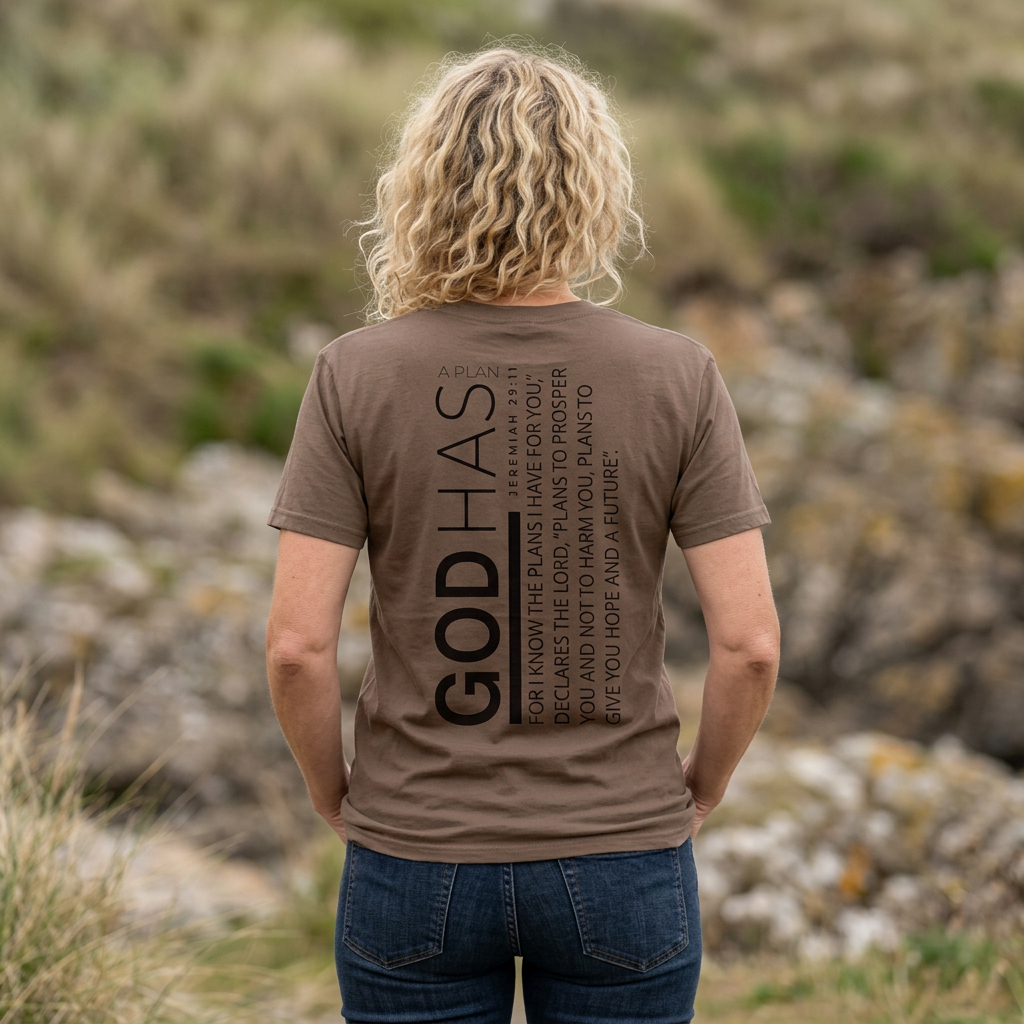 God Has a Plan T-Shirt — Inspirational Unisex Tee (Front & Back Design)