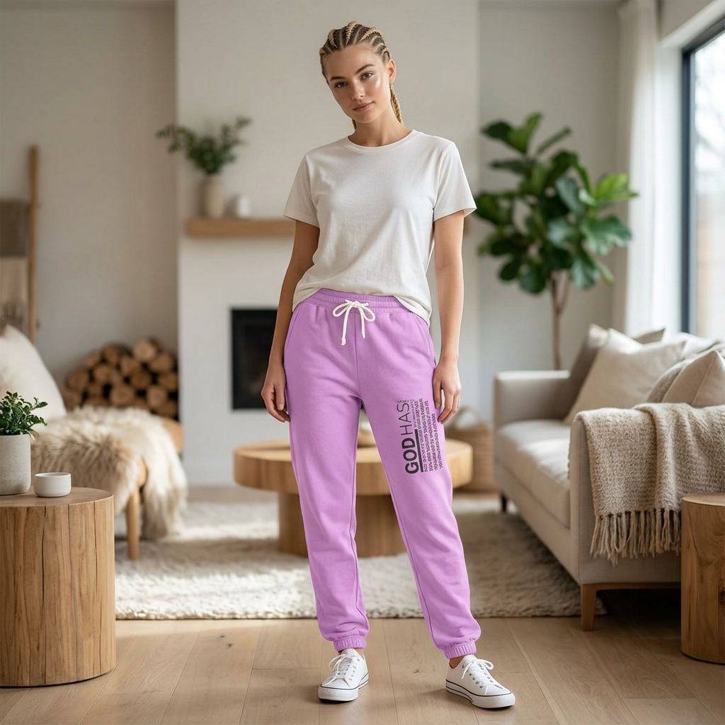 Fleece Sweatpants — 'Good Vibes' Side Script Joggers