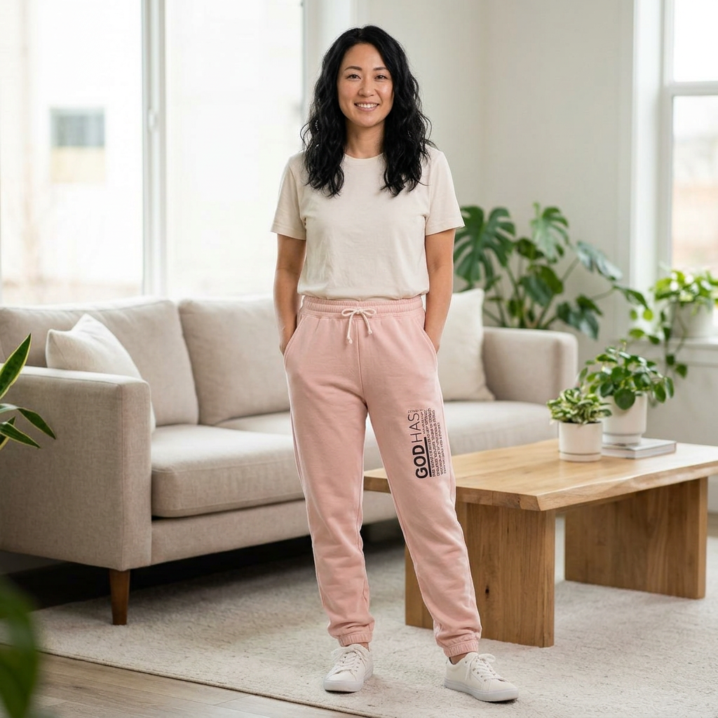 Fleece Sweatpants — 'Good Vibes' Side Script Joggers